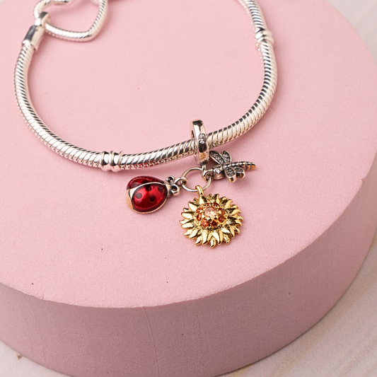 Charm Girasol - Libelula - Mariquita