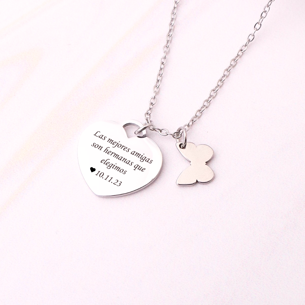 Collar Corazón - Silver - Personalizado
