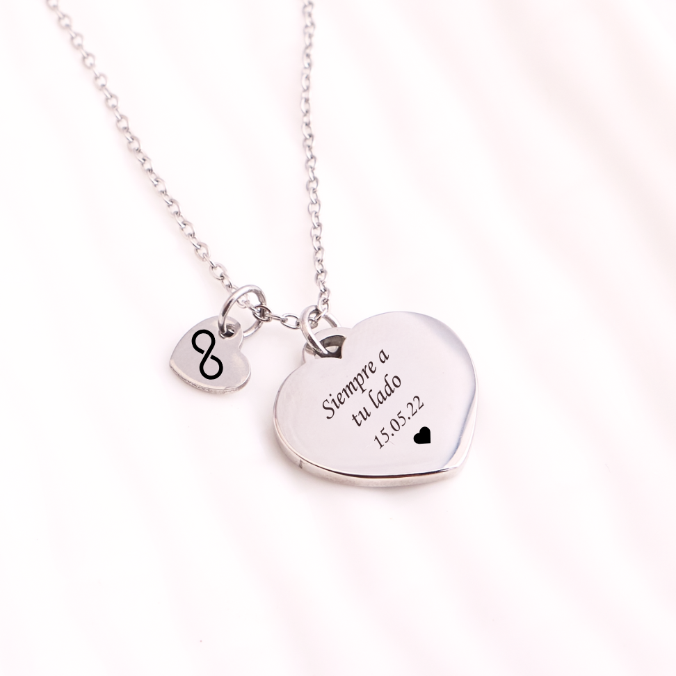 Collar Corazón - Silver - Personalizado