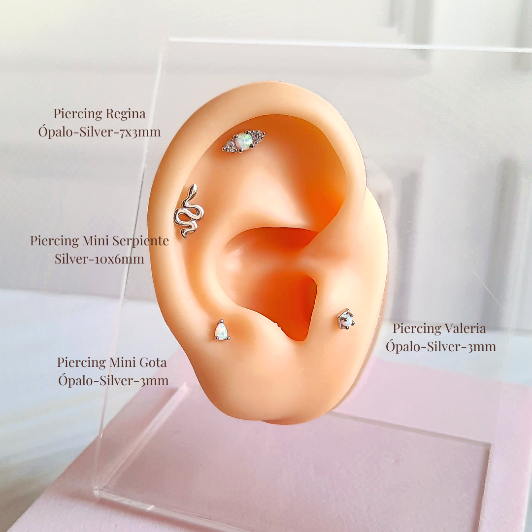 Piercing Regina - Ópalo - Silver - 7x3mm