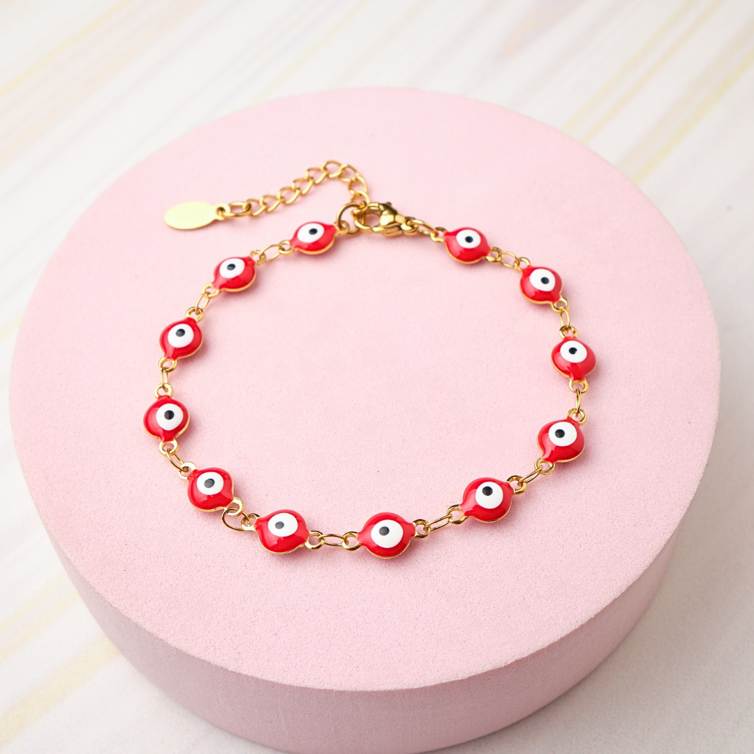 Pulsera Turkey - Rojo - Gold