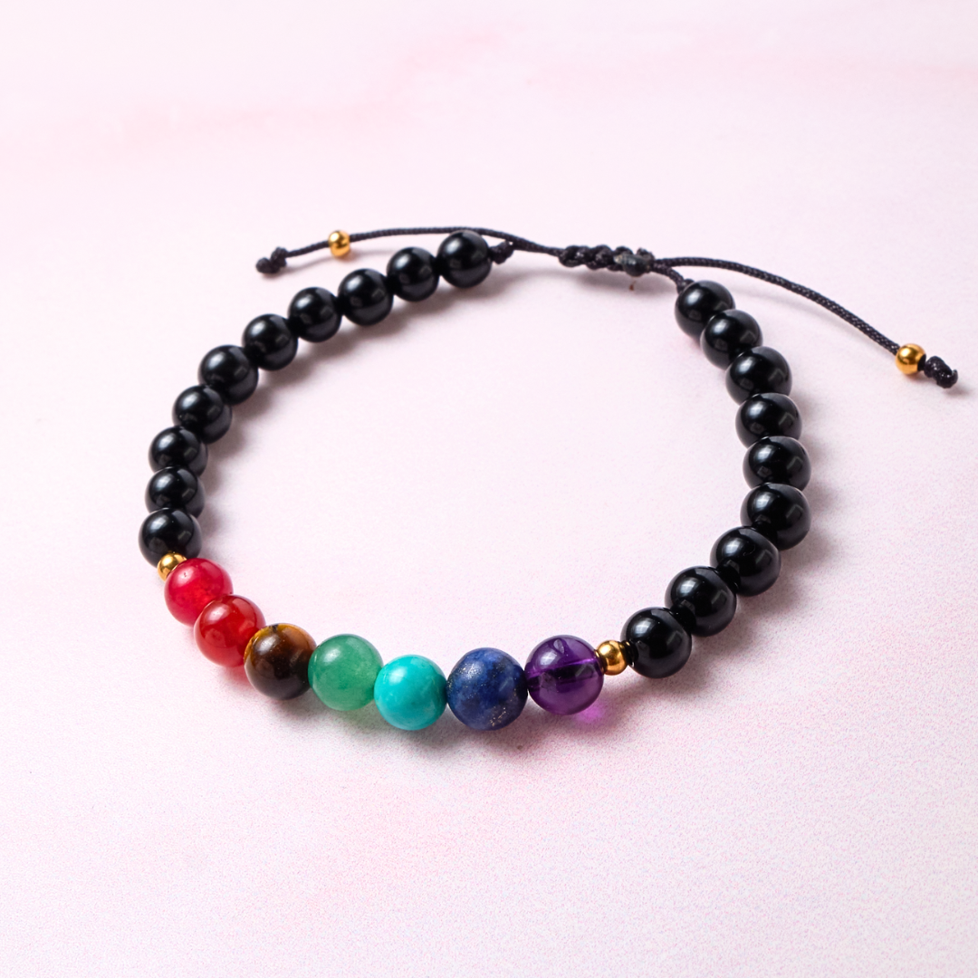 Pulsera Chakras - Negro