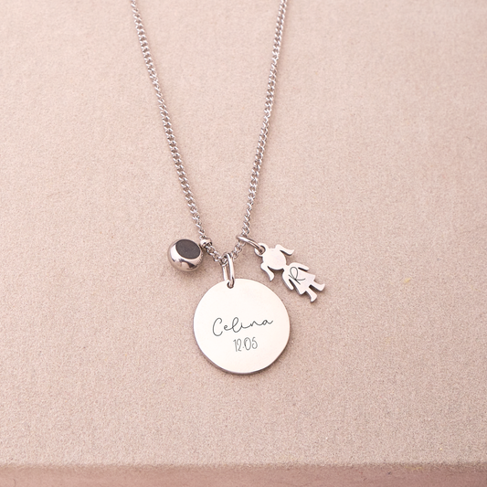Collar Natalia - Silver- Personalizado