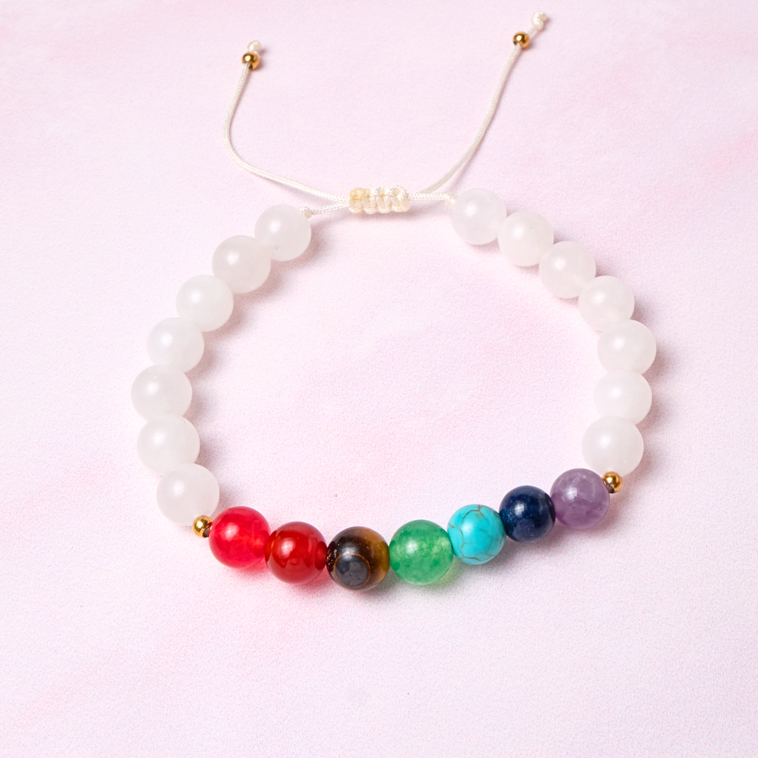 Pulsera Chakras - Blanco