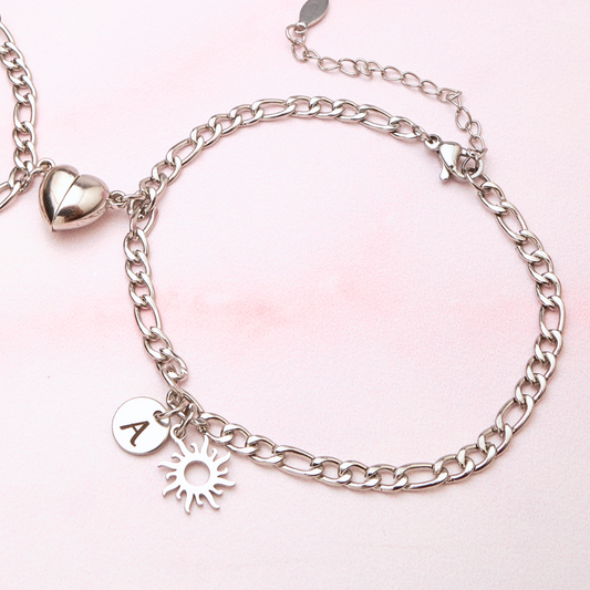 Pack - Pulseras Sol y Luna - Silver - Personalizadas