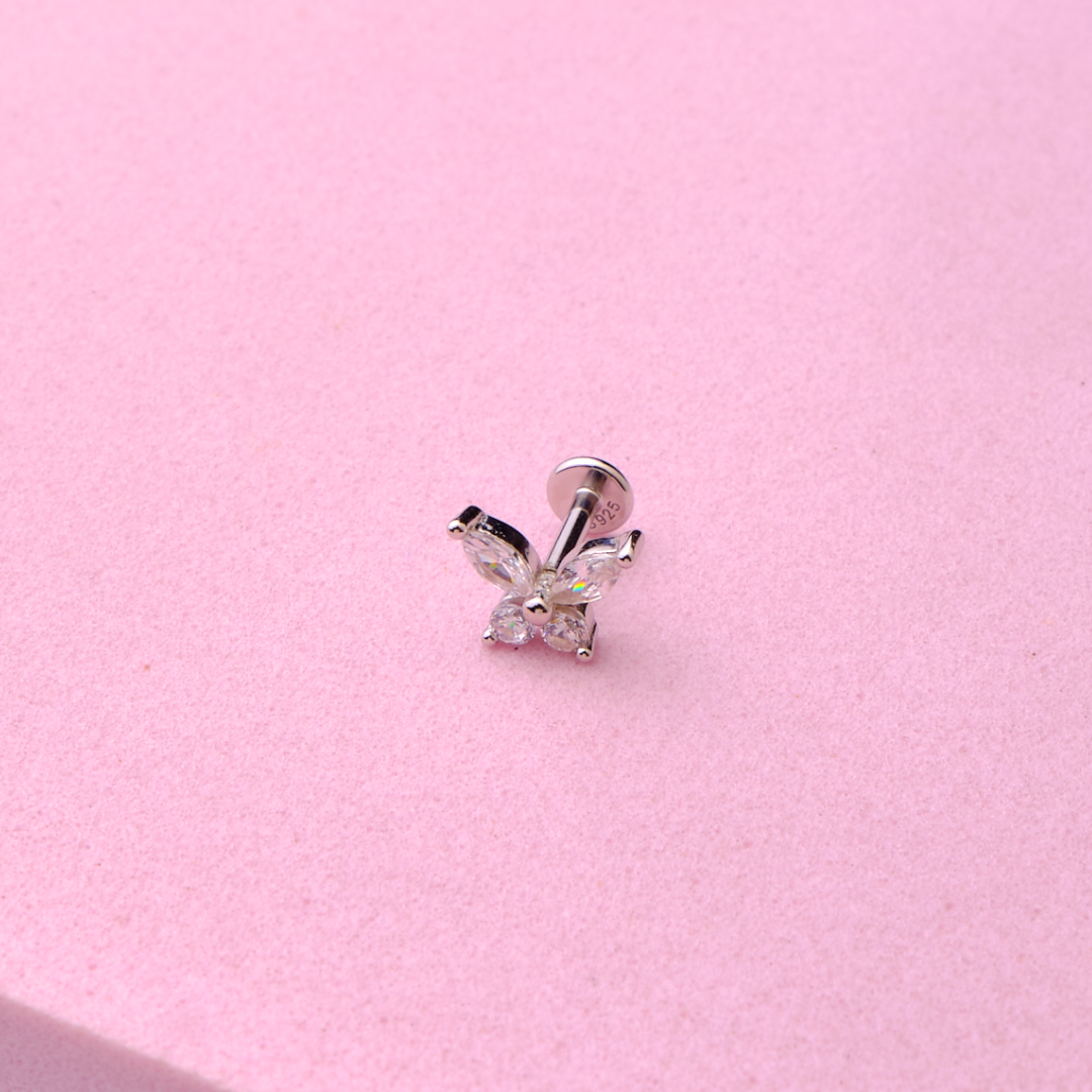 Piercing Butterfly - Silver - 6x8mm