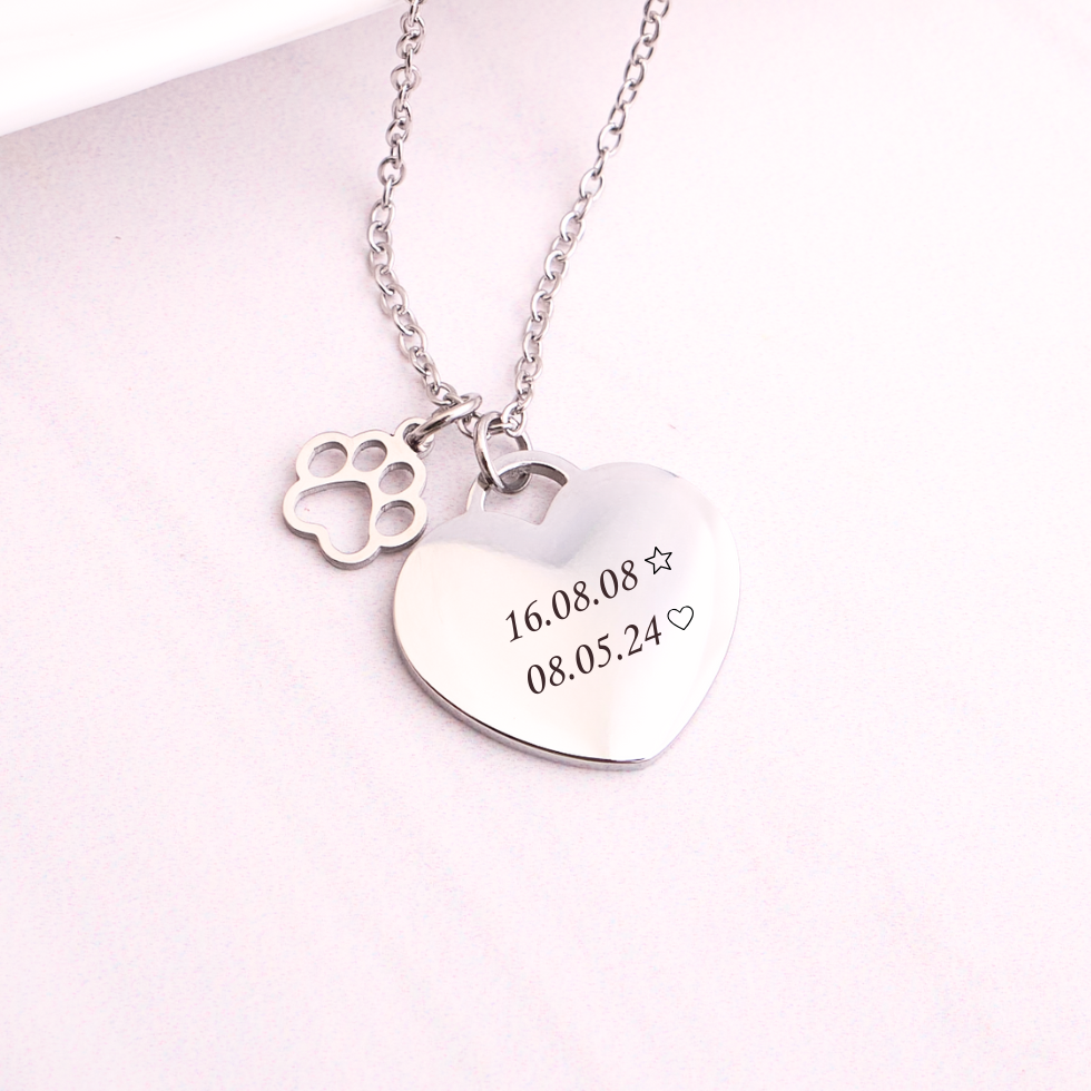 Collar Corazón - Silver - Personalizado