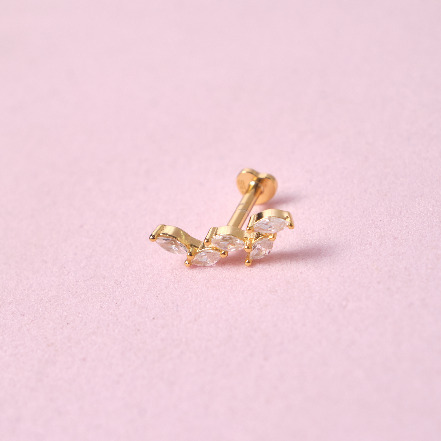 Piercing Tesa - Gold - 12x3mm