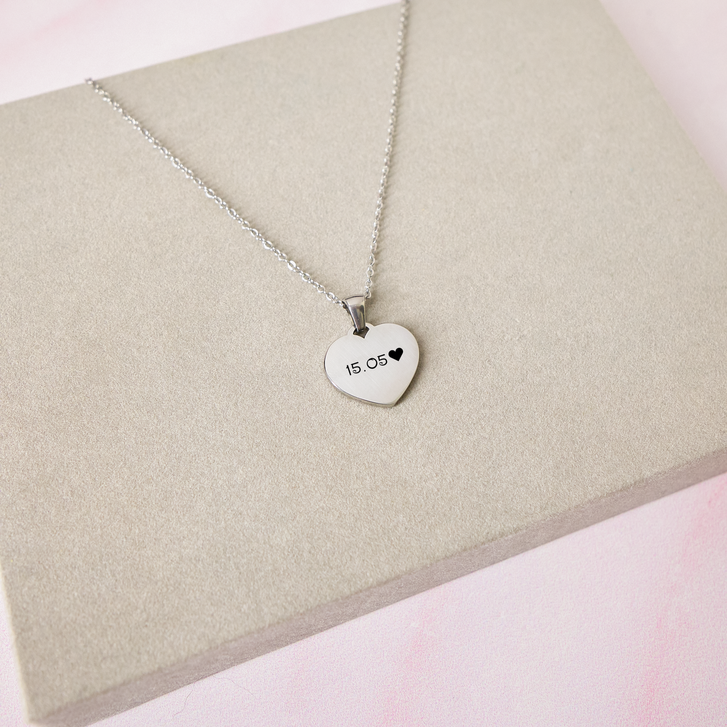 Collar Corazón - Silver - Personalizado