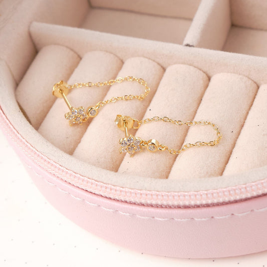 Pendientes Jazmín - Cristal - Gold