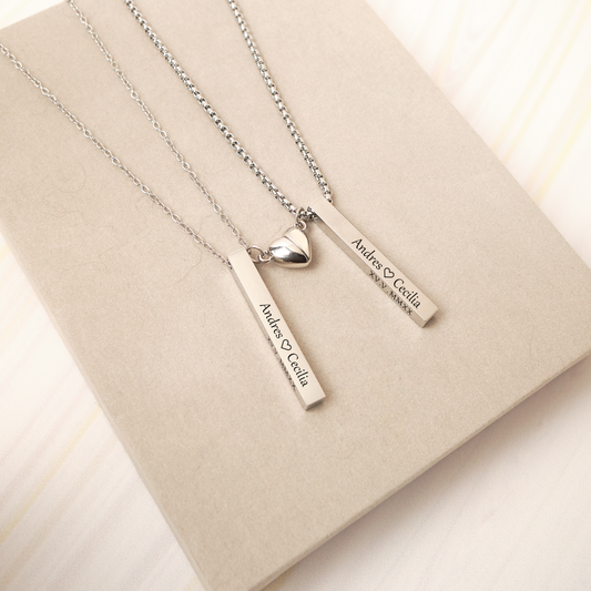 Pack - Collares Juntos por Siempre - Silver - Personalizados