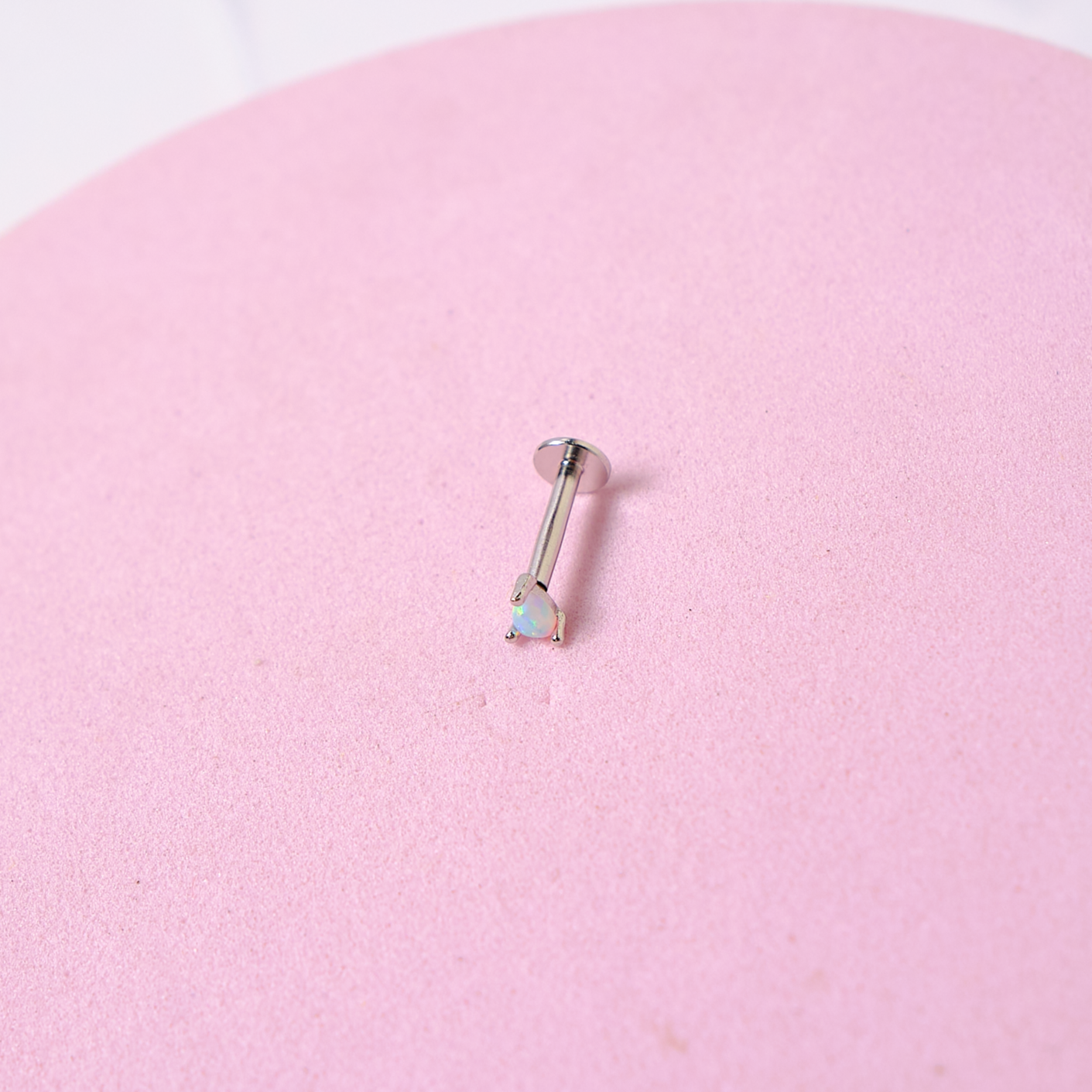 Piercing Mini Gota - Ópalo - Silver - 3mm