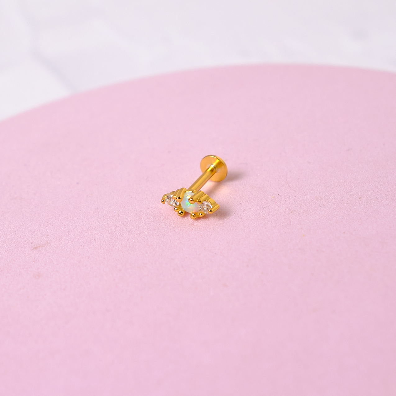 Piercing Regina - Ópalo - Gold - 7x3mm
