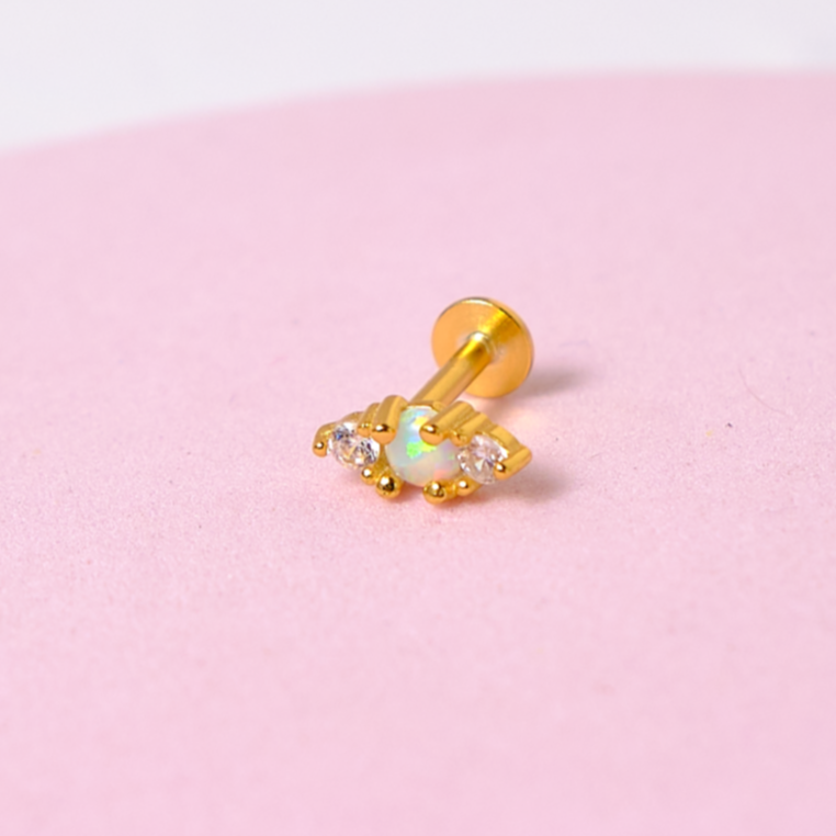 Piercing Regina - Ópalo - Gold - 7x3mm
