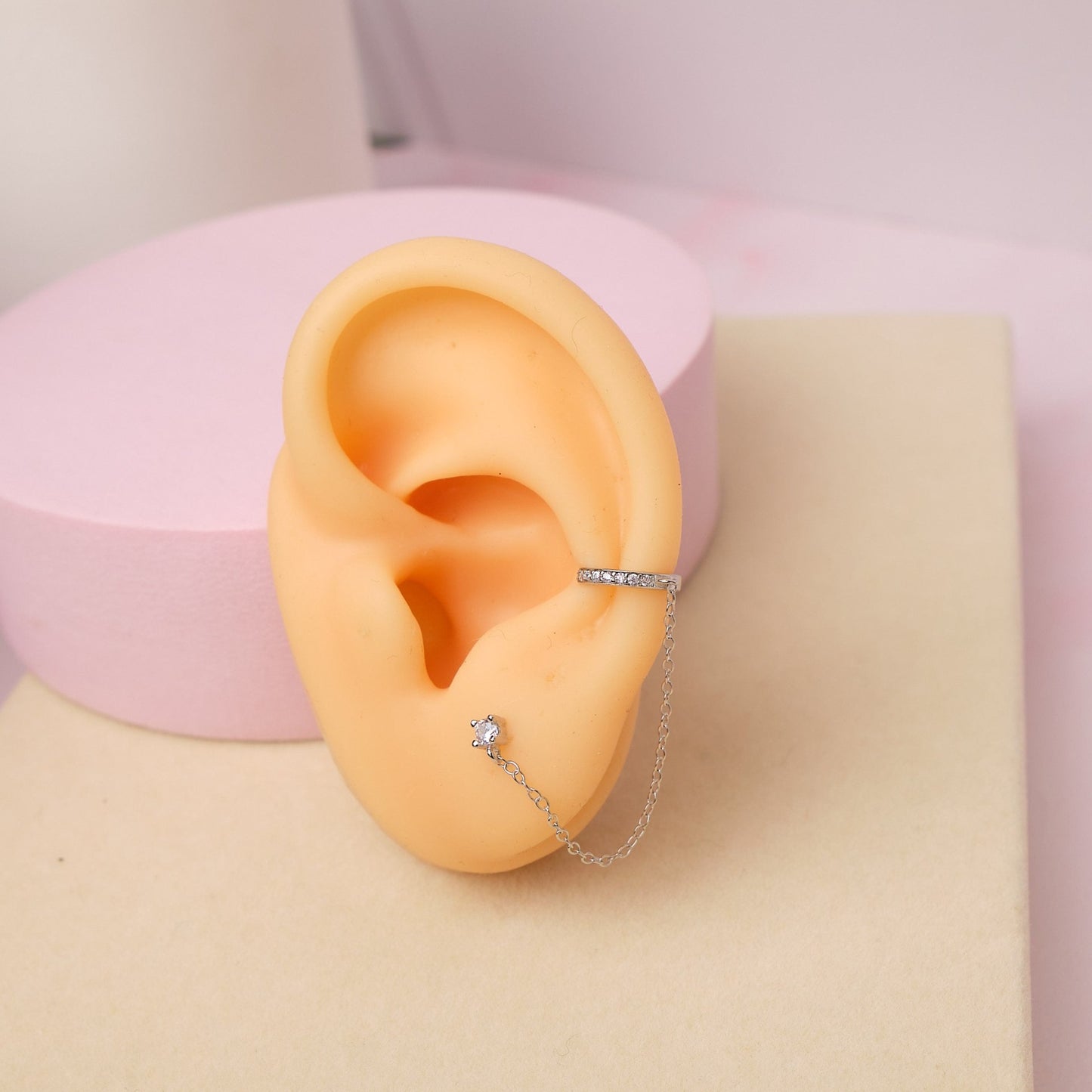 Ear Cuff Paris - Cristal - Silver