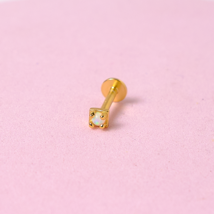 Piercing Valeria - Ópalo - Gold - 3mm