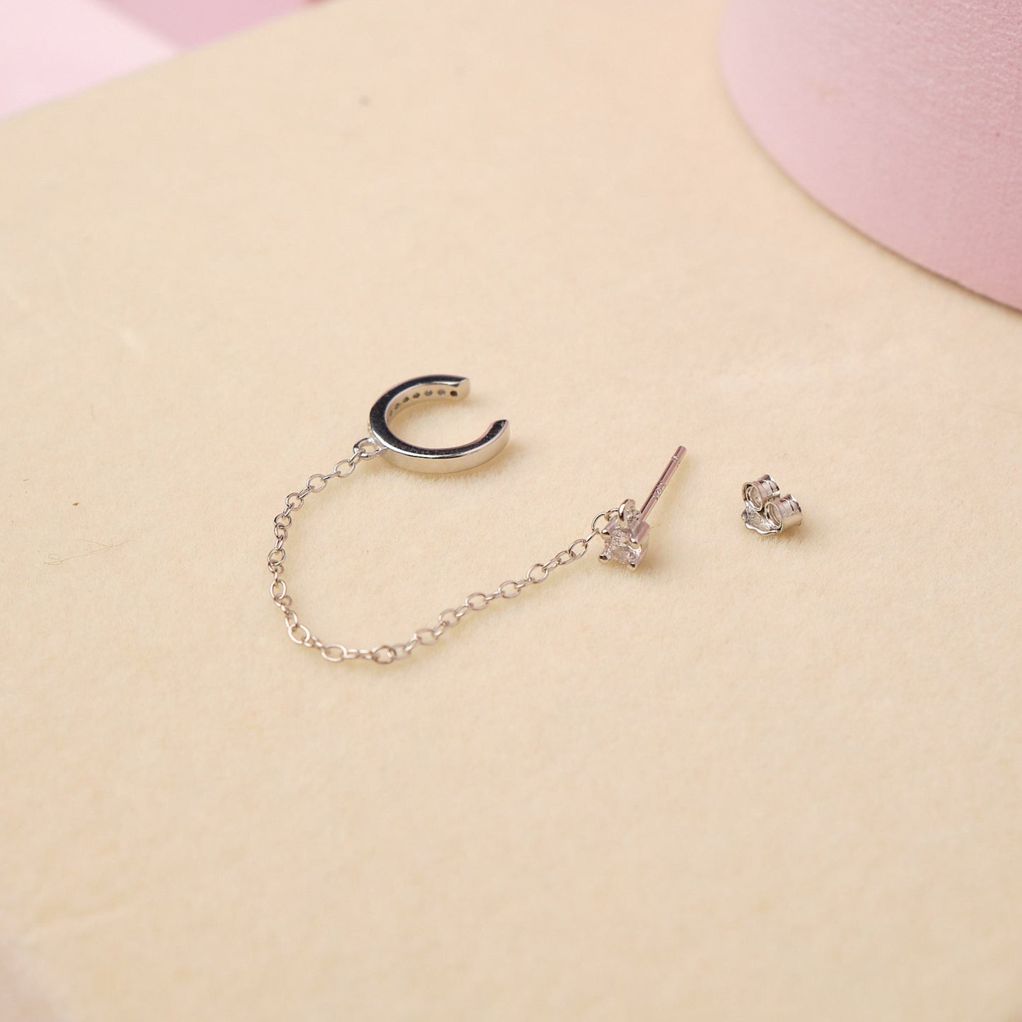 Ear Cuff Paris - Cristal - Silver