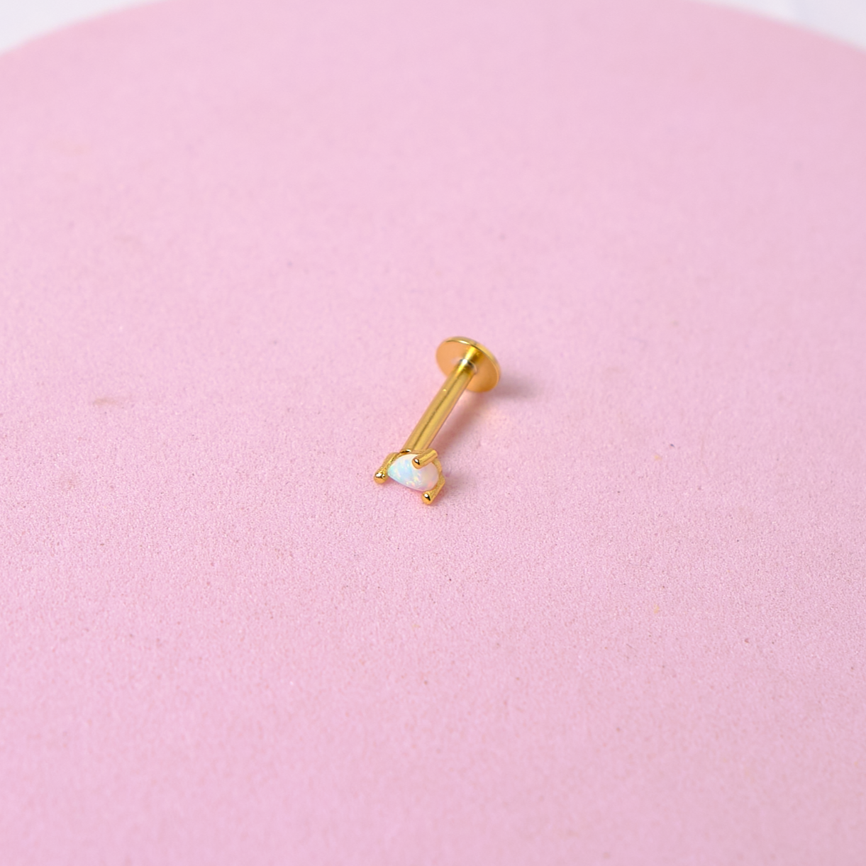 Piercing Mini Gota - Ópalo - Gold - 3mm