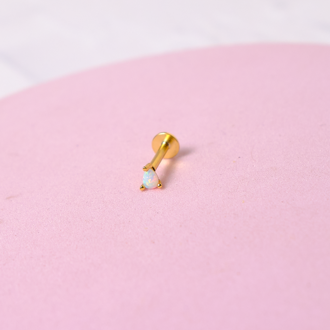 Piercing Mini Gota - Ópalo - Gold - 3mm