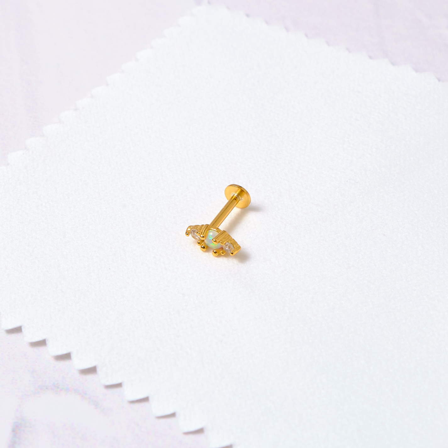 Piercing Regina - Ópalo - Gold - 7x3mm