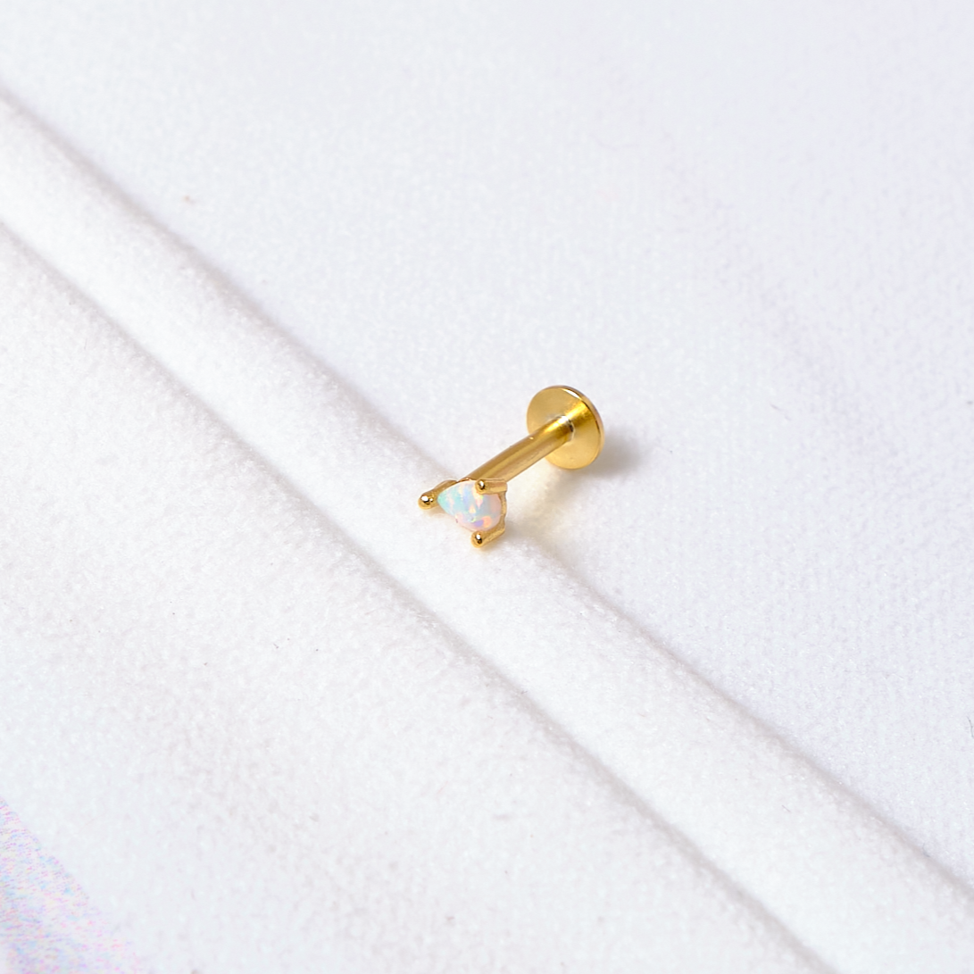 Piercing Mini Gota - Ópalo - Gold - 3mm