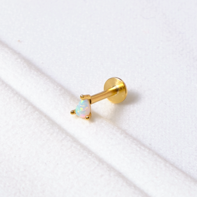 Piercing Mini Gota - Ópalo - Gold - 3mm