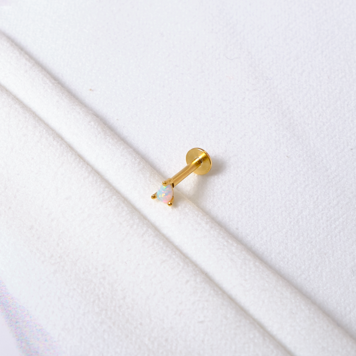 Piercing Mini Gota - Ópalo - Gold - 3mm