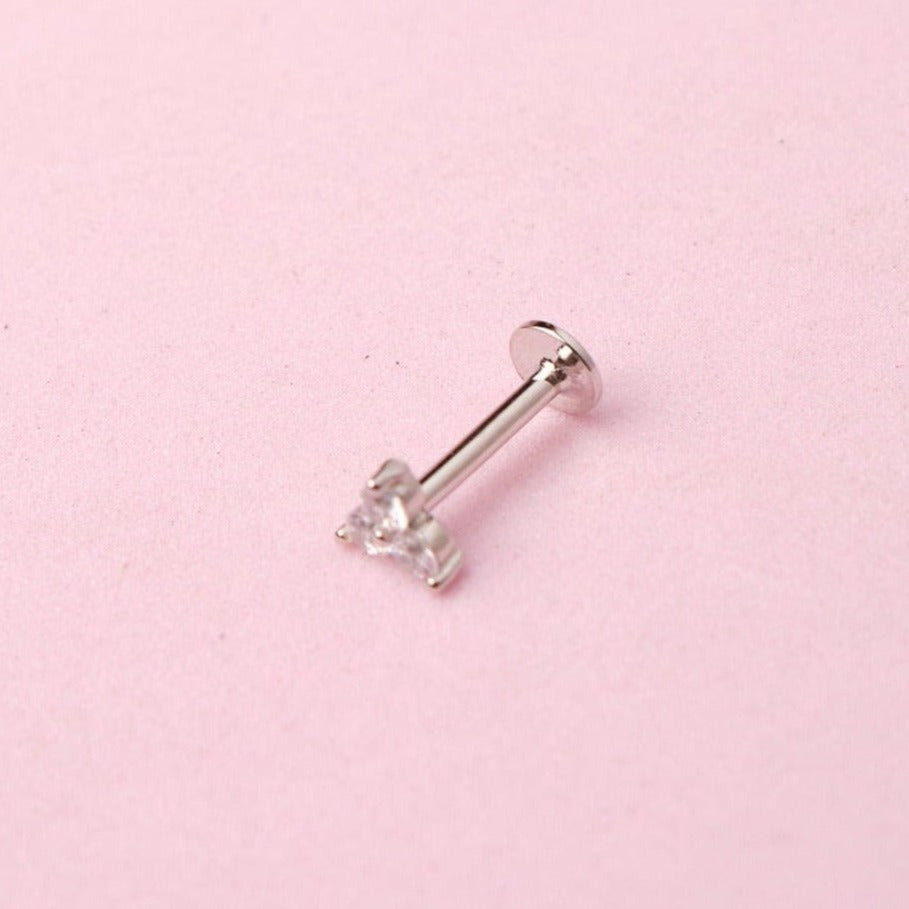 Piercing Casia - Cristal - Silver - 5 mm