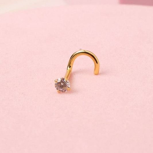 Piercing Diamond - Cristal - Nostril - Gold - 3mm