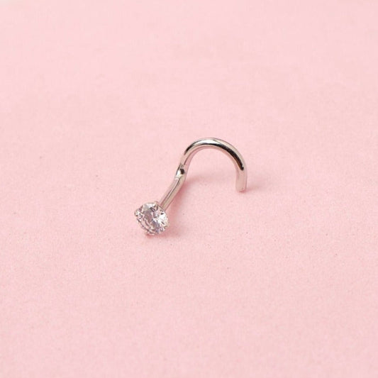Piercing Diamond - Cristal - Nostril - Silver - 3mm