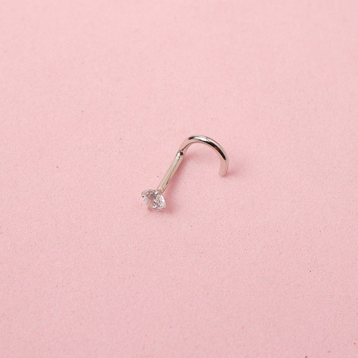 Piercing Diamond - Cristal - Nostril - Silver - 3mm