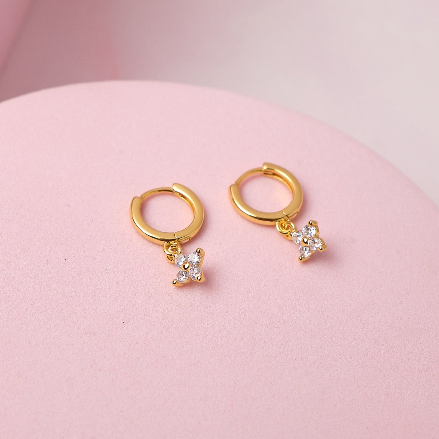 Pendientes Iris - Gold - 8mm - Cristal