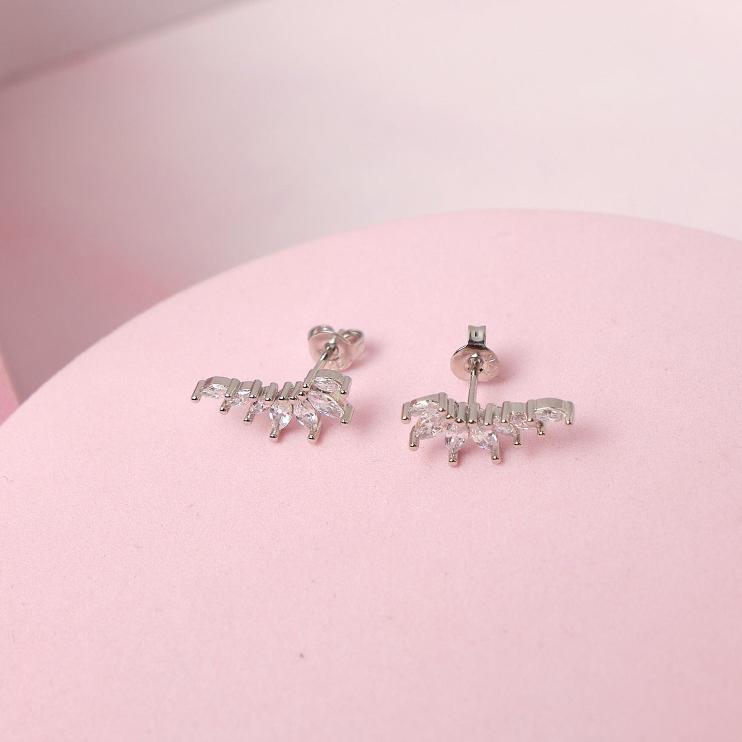 Aretes Helen - Cristal - Silver - 9x5 mm