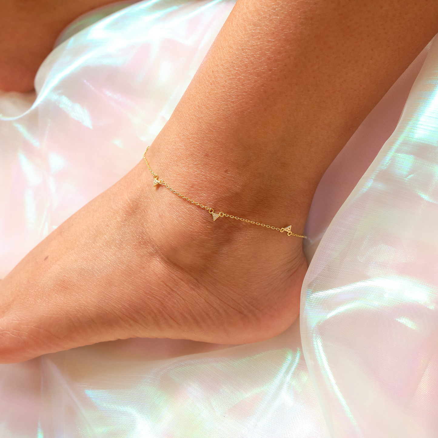 Tobillera Paula - Cristal - Gold
