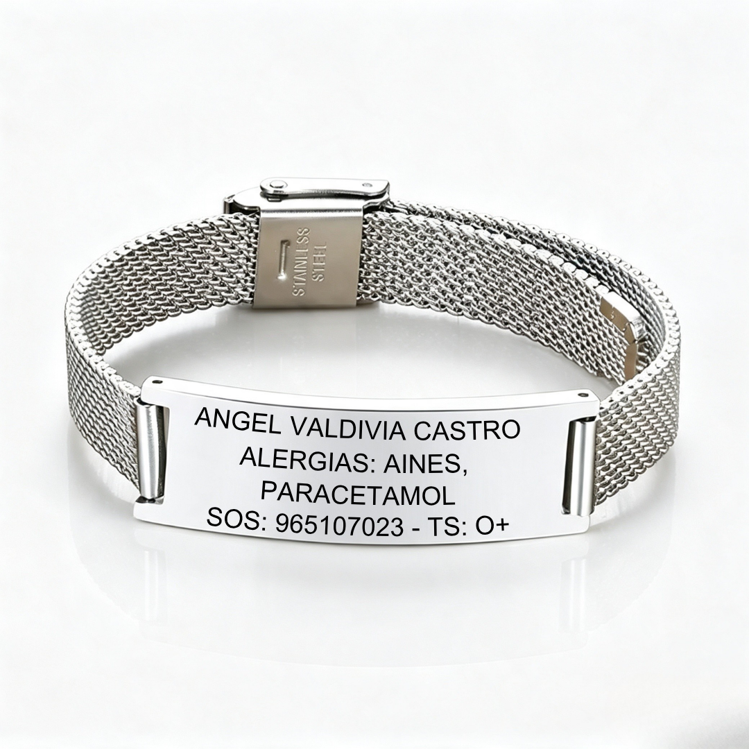 Pulsera Sandra - Silver - Personalizada - 10MM