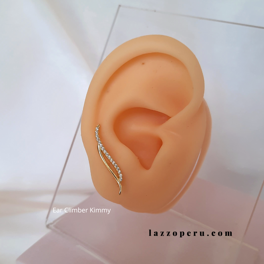 Ear Climber Kimmy - Cristal - Gold