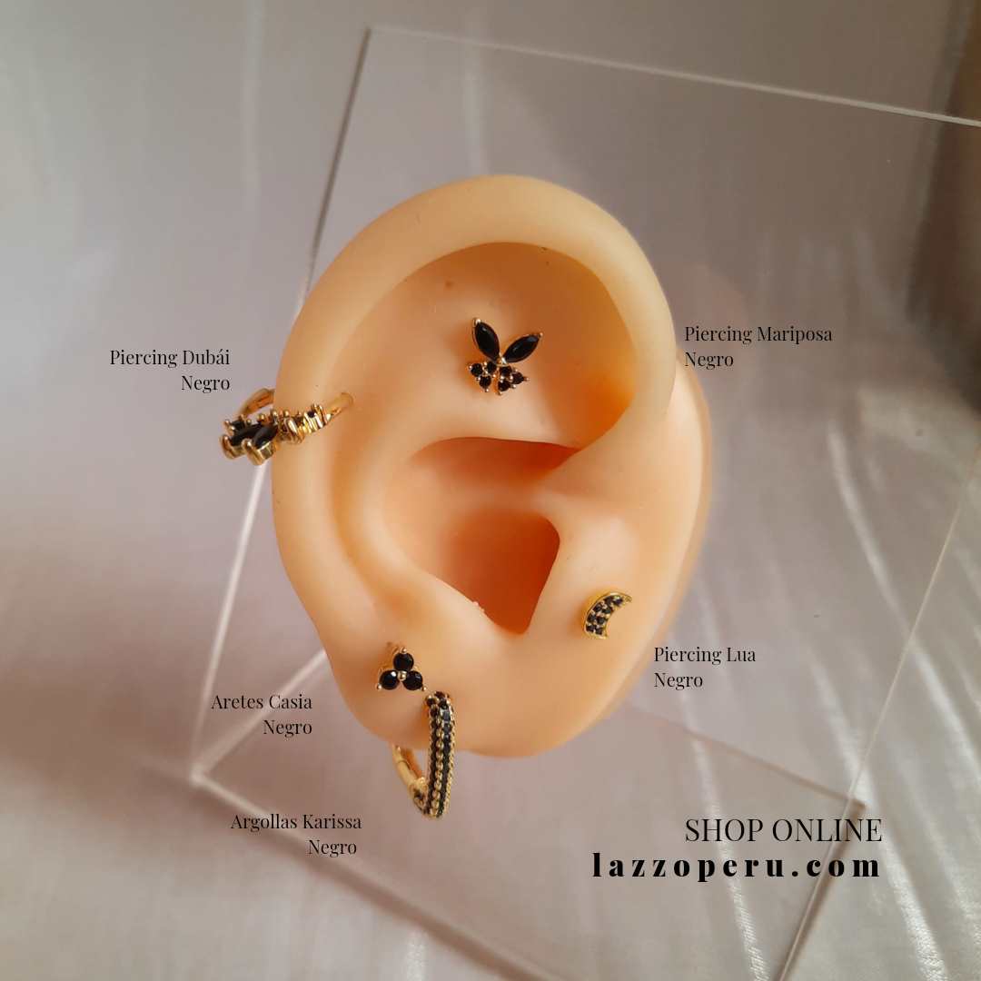 Piercing Mariposa - Negro