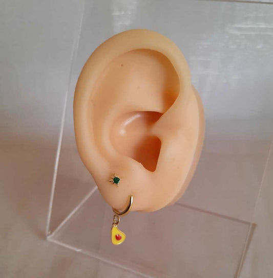 Aretes Bellatrix -Verde - 4mm