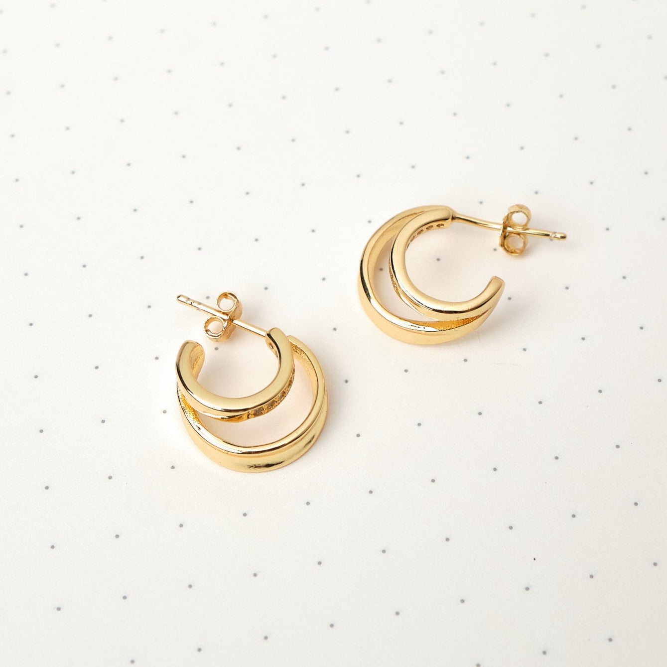 Argollas Maui - Cristal - Gold - 10 mm