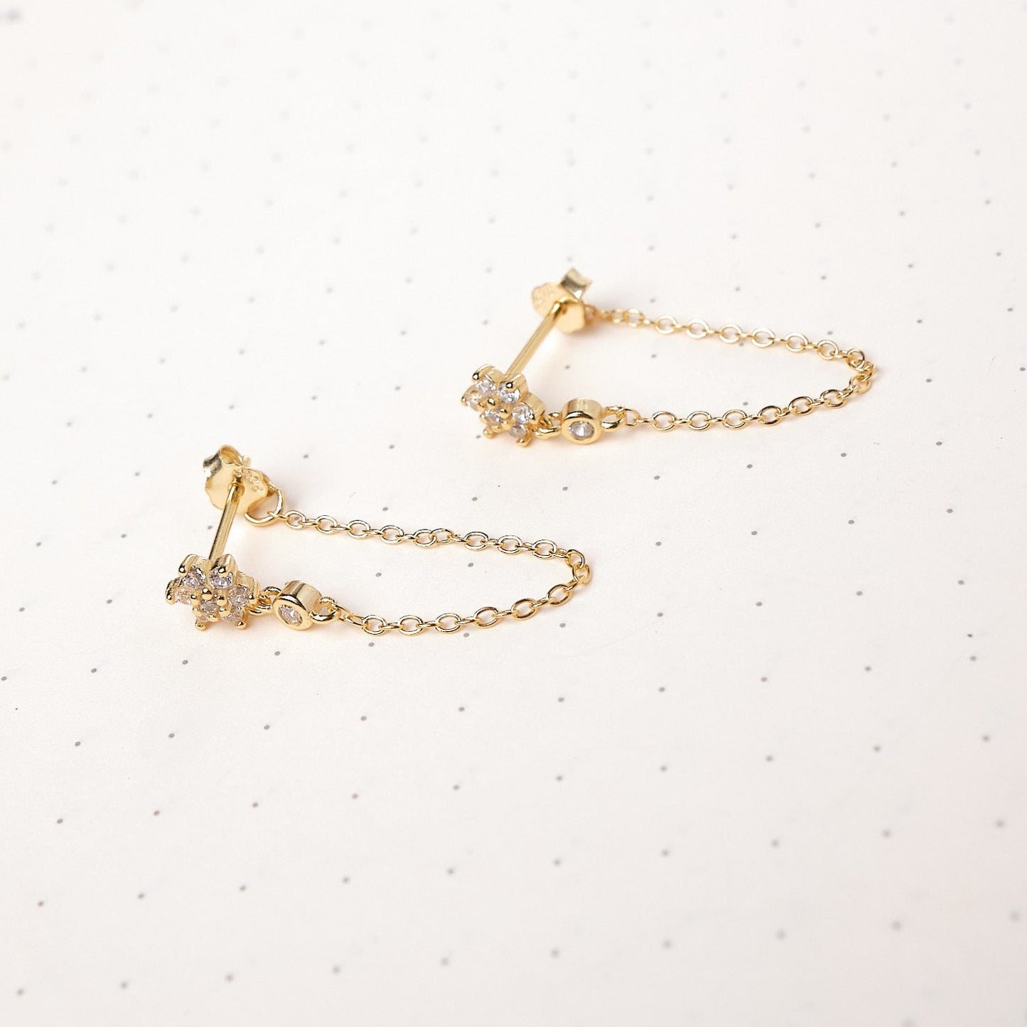 Pendientes Jazmín - Cristal - Gold