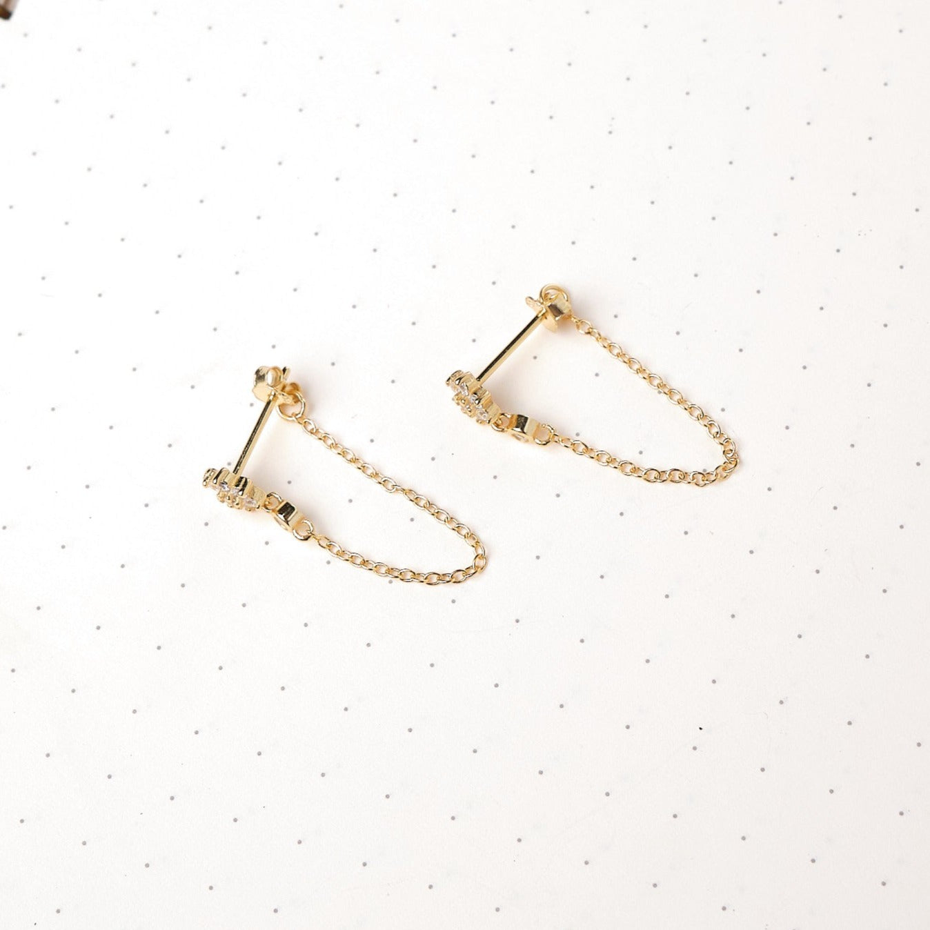 Pendientes Jazmín - Cristal - Gold