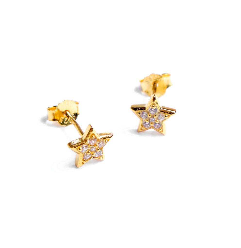 Aretes Rigel - Cristal - Gold - 7 mm
