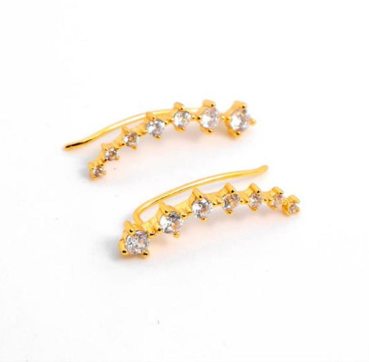 Ear Climber Casiopea - Cristal - Gold