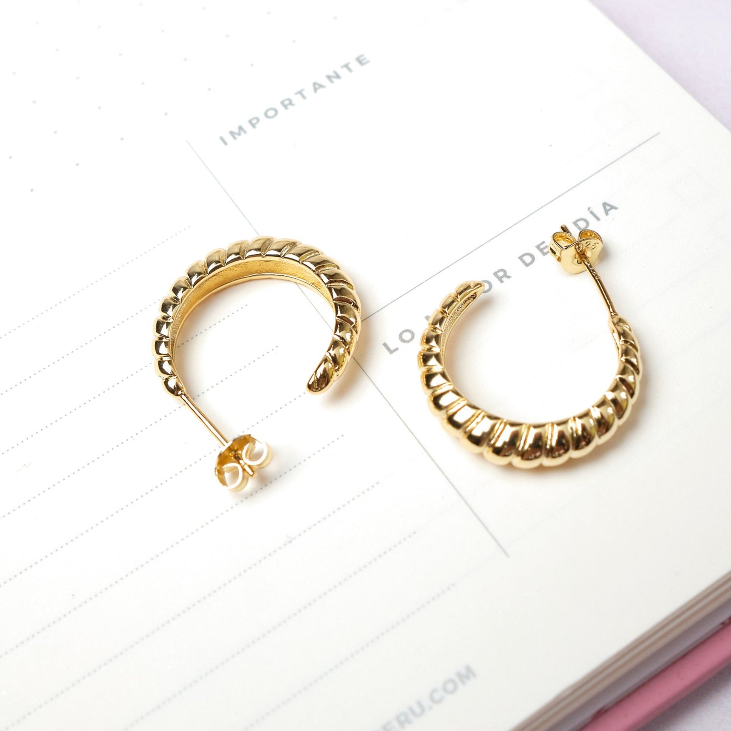 Argollas Luciana - Gold - 17mm