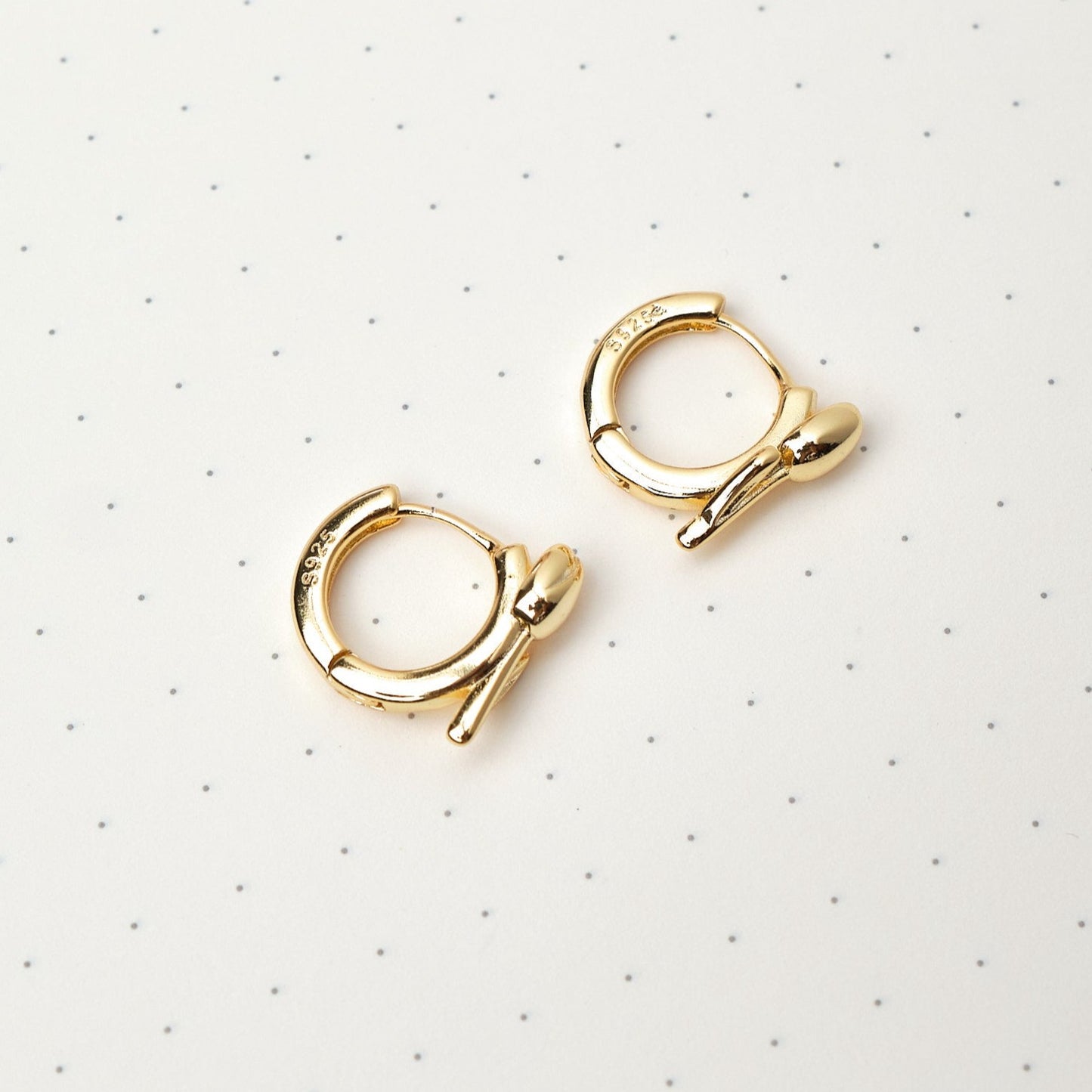 Argollas Tulipán - Gold - 9mm