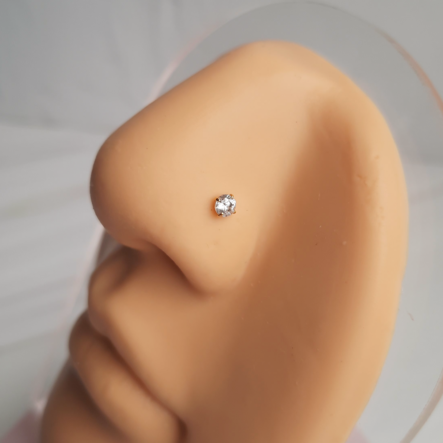 Piercing Diamond - Cristal - Nostril - Gold - 3mm