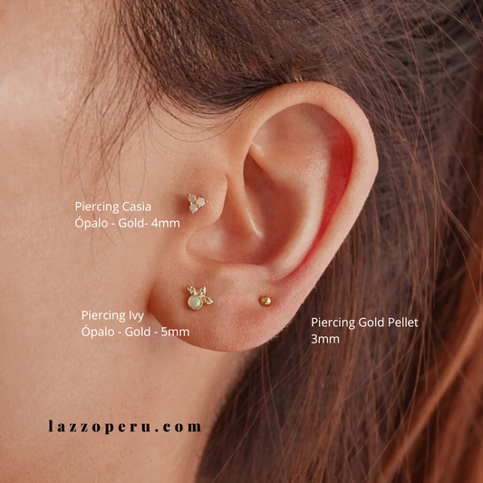 Piercing Ivy - Ópalo - Gold - 5mm