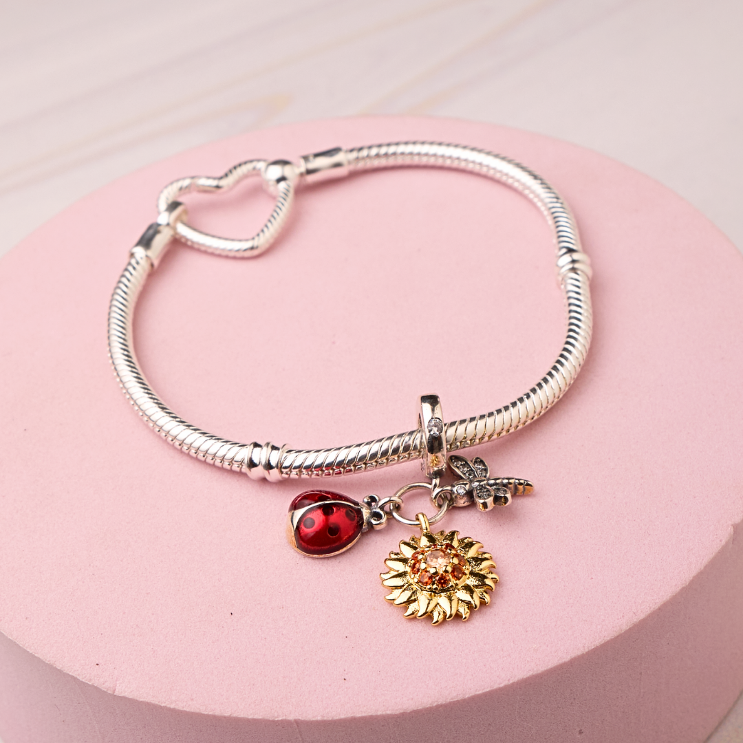 Charm Girasol - Libelula - Mariquita