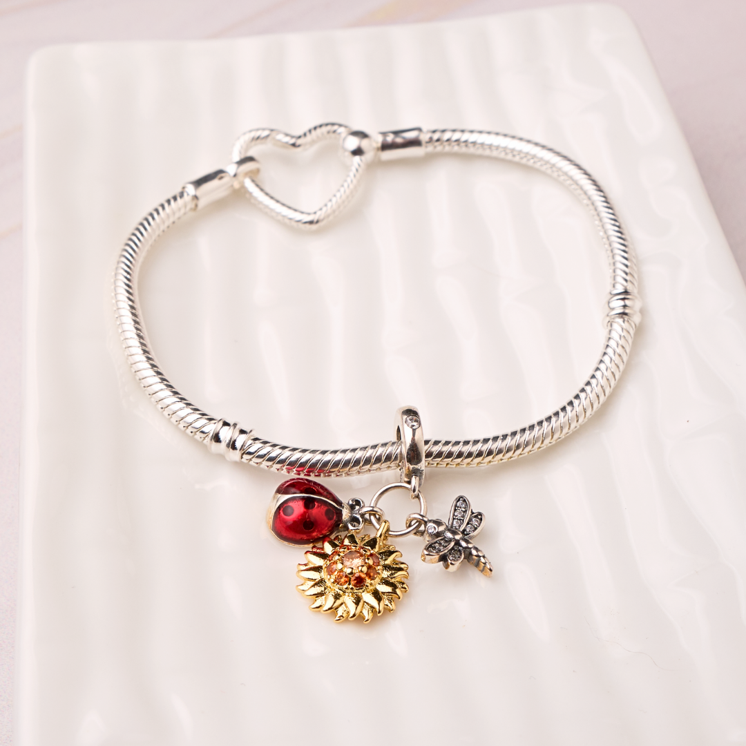 Charm Girasol - Libelula - Mariquita