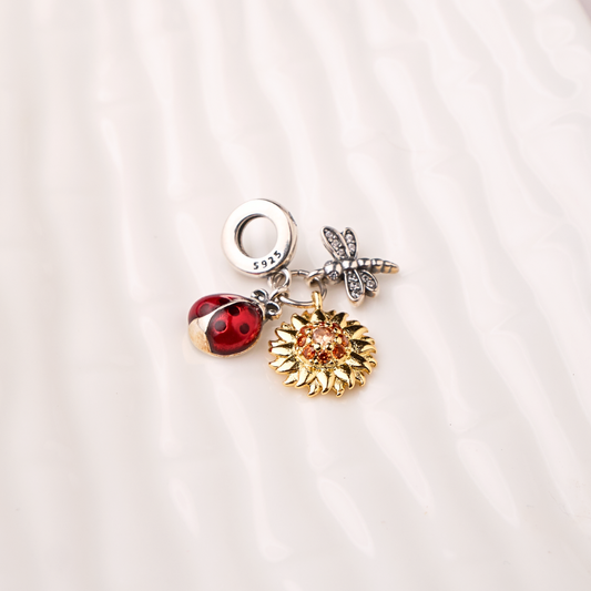 Charm Girasol - Libelula - Mariquita